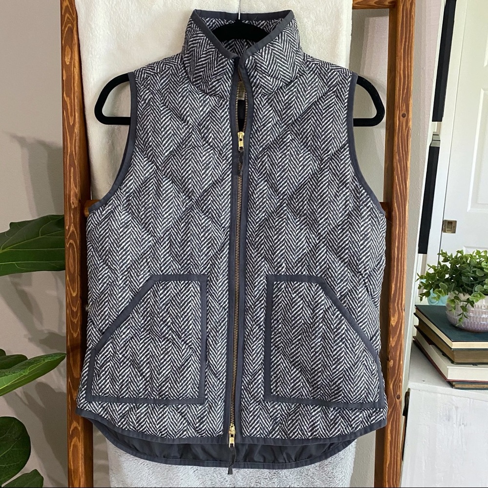 J. Crew Factory / Quilted Puffer Vest Herringbone